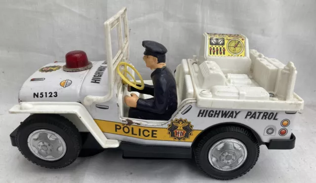 Tinplate battery operated Highway Patrol Police Car