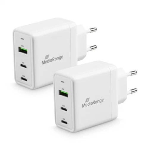 MediaRange 65W USB A/2x USB C Quick Charge Ladeada NEW