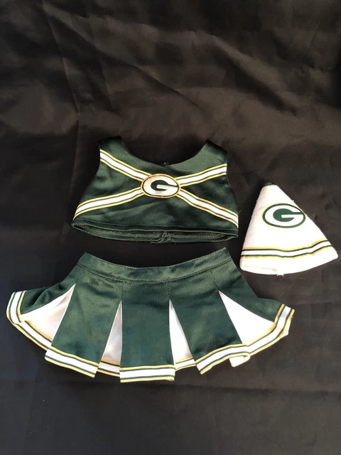 Build A Bear NFL Green Bay Packers Cheerleader Outfit Top Skirt Megaphone BAB