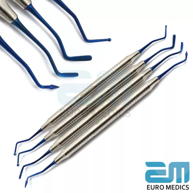 Dental Filling Instruments Composite Blue Titanium Coated Restorative Tools CE