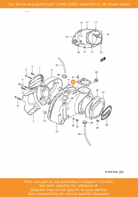 SUZUKI Cover, Carburetor Top, 11440-12002 OEM