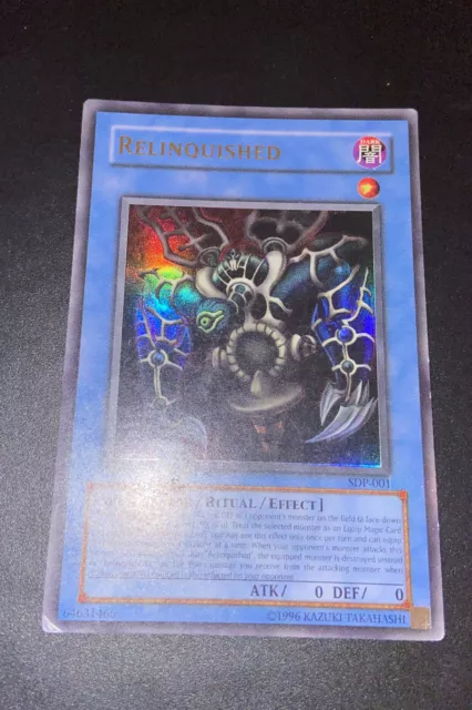 Yugioh! Relinquished SDP-001 secret rare  (LE RENONCÉ) anglaise - TB État