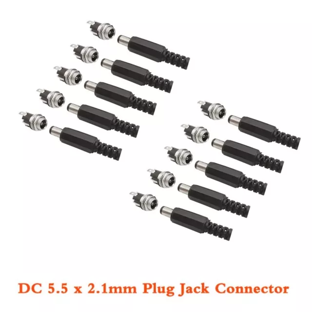 Kit de connecteurs d'alimentation DC monture de panneau 10 paires de fiches mét