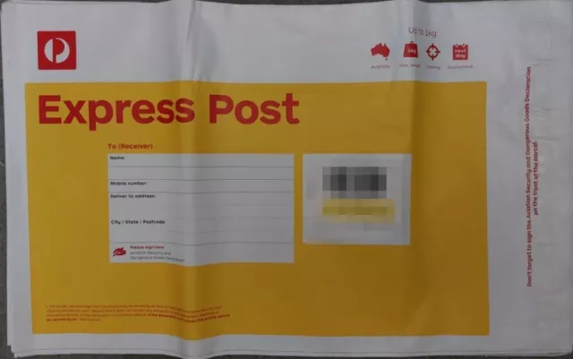 5x Medium Prepaid Express Post Satchels Australia Post up to 5kg