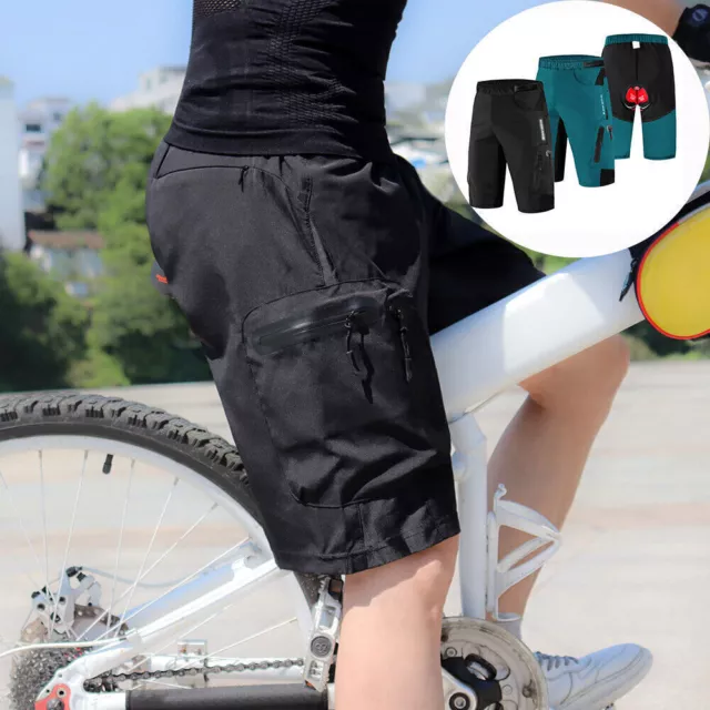 Herren Fahrradhose Kurz Mtb Shorts Bike Radhose Sports Loose Atmungsaktiv Shorts