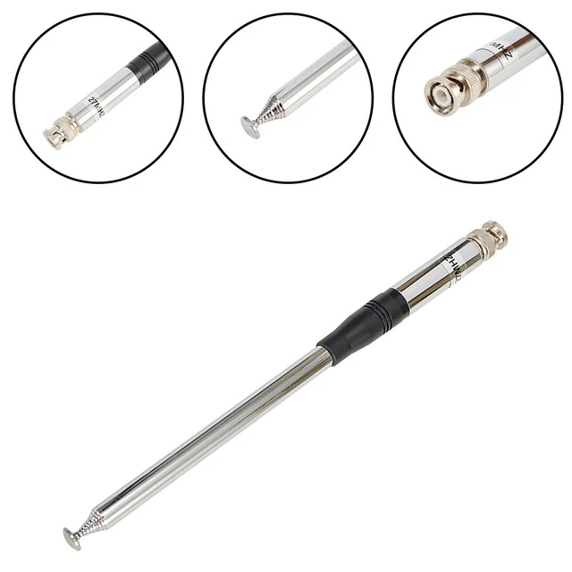 Antenne Télescopique 27 MHz Pour Radio CB - Longueur Réglable 23-130cm Avec Connecteur BNC