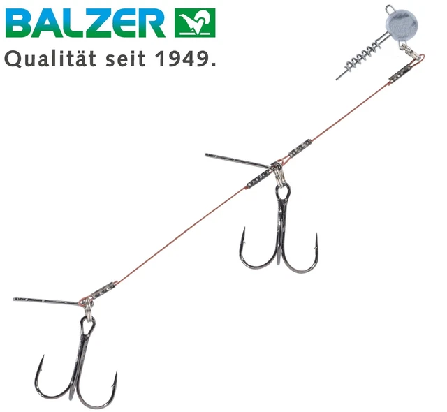Balzer Shirasu Gummifisch System mit Screw Jighead - Schraubkopf für Gummiköder