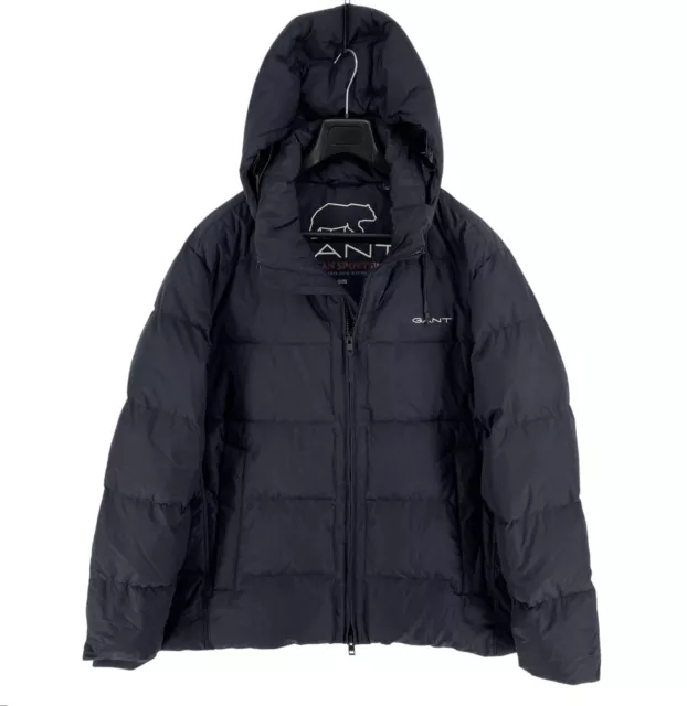 GANT Bleu Marine The Alta Manche Longue Bas Veste Capuche Taille 2XL XXL