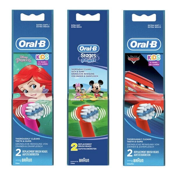 Cabezales de cepillo de dientes de repuesto Oral-B para niños Disney (3 años+) 2 piezas