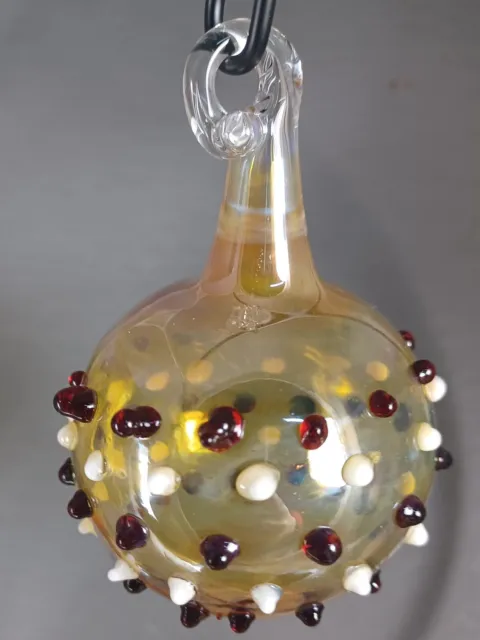 Hand Blown Glass Ornament Ball . Self Representing Artist (SRA)
