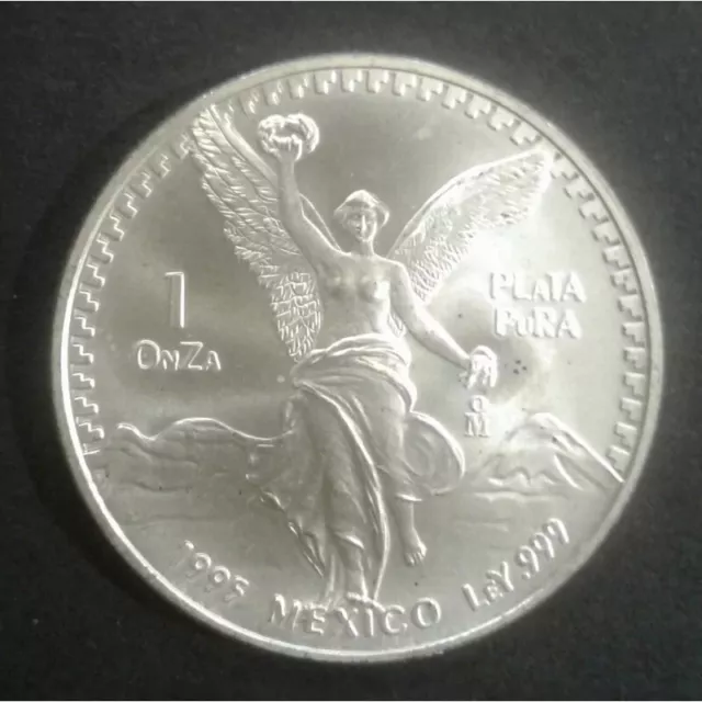1995 Mexico Libertad 1 oz .999 Fine Silver Coin - BU 
