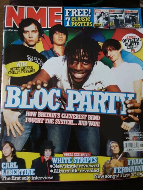 NME 2005: Bloc Party Libertines,The Hives, Mia, posters of, U2, Oasis, Cure,