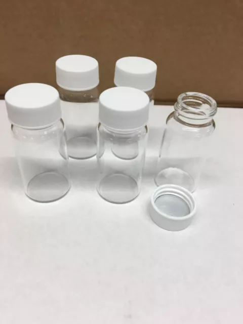 Clear Glass Vials 20ml x10 with High Reflection Caps. Suitable for many purposes