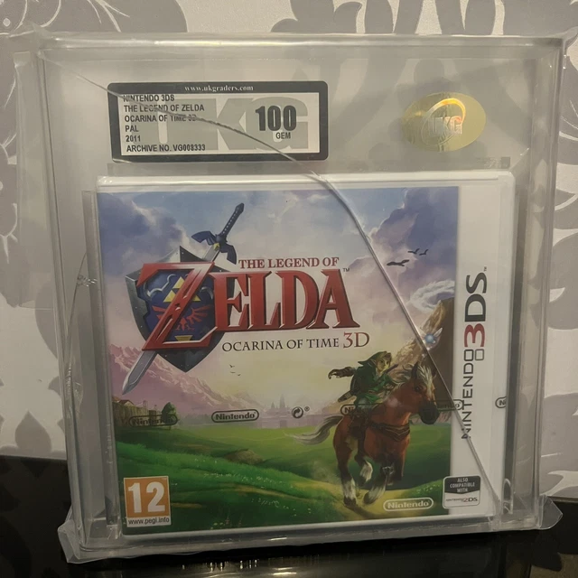 The Legend Of Zelda Ocarina Of Time 3D UKG 100 GEM GOLD Nintendo 3DS VGA  WATA