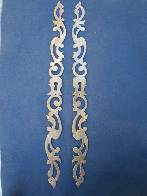 3 Entrées De Serrure Laiton Style Louis XV - 12,5 X 7,7 Cm - Pour Meuble, Commode