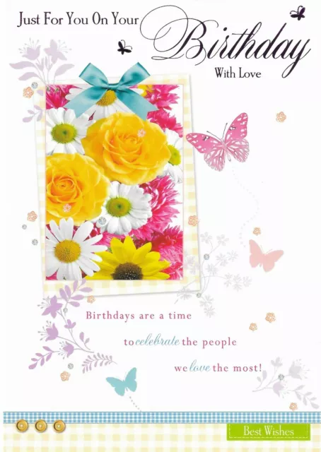 Just For You On Your Birthday Female Card Daughter Sister Cousin Friend