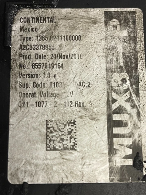 PACCAR 386 PETERBILT MUX3-P Chassis Control Module P/N Q21-1077-2-102 ...