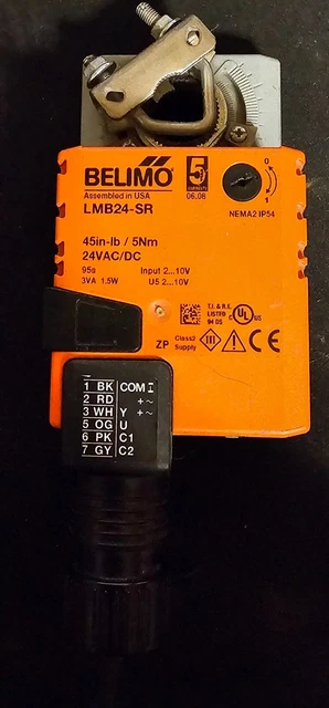 Belimo LMB24-SR Damper Actuator 45 in-lb Non fail-safe AC/DC 24V Wired Connect