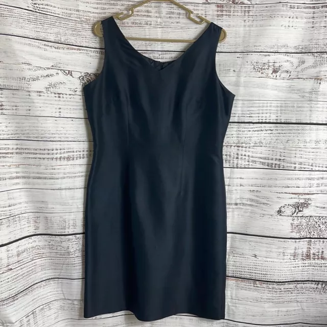 Vision Apparel Dress Womens Vintage Y2K 100% silk scoop neck Sleeveless mini