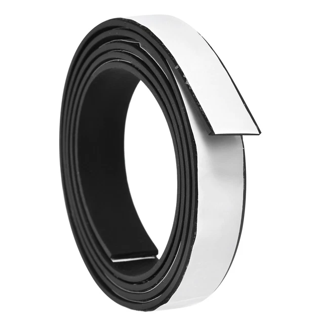 Adesivo Strisce Gomma 0,6""B x 5/64""T x 3' Foglio Di Gomma Solido Rulli