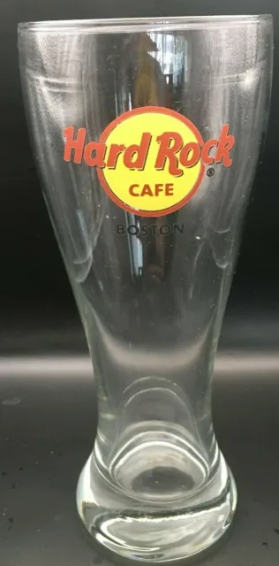 Hard Rock Cafe Boston Restaurant Beer Pilsner Pint Glass 1990s Breweriana