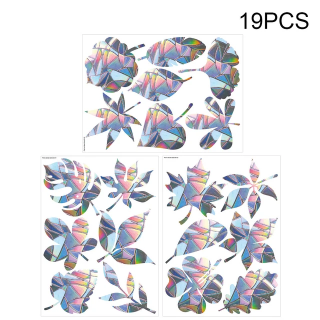 3 Pieces Window Film Stained Glass Cling Stickers Indoor Mirror Decals 3