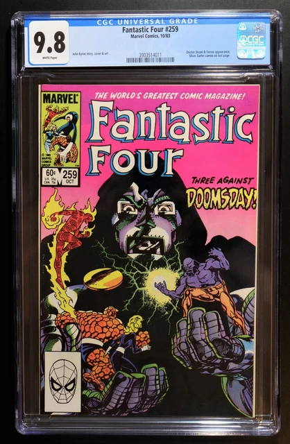 Fantastic Four #259 Cgc (9.8) Wp *Dr. Doom & Terrax App* Highest Graded Copy !!