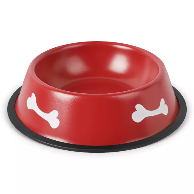 Dog Bowl Food Water Stainless Steel LGE  Non Slip Puppy Pet Animal Feeding Dish