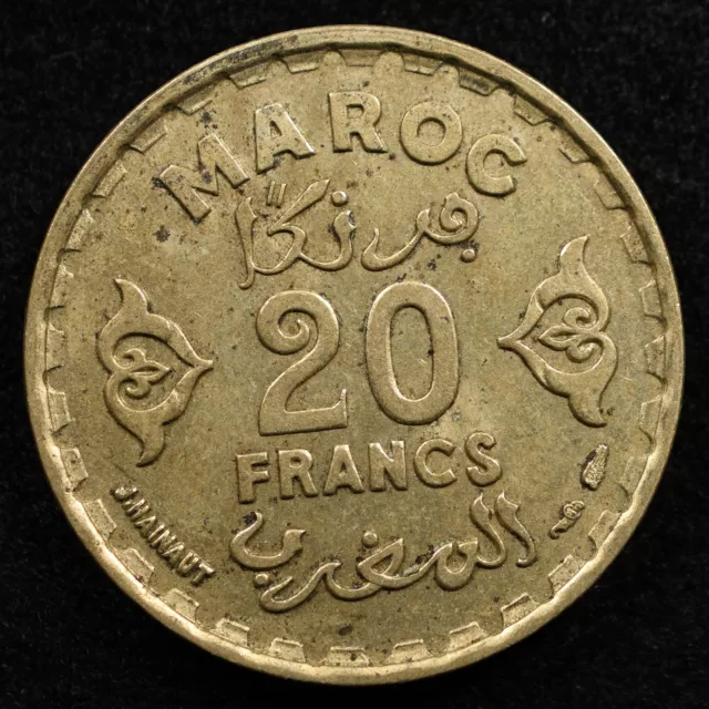Morocco 20 Francs 1952 (1371), Coin, Inv#F261