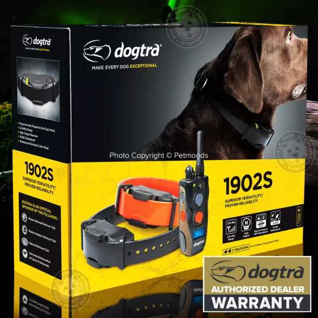 Dogtra 1902S Remote Trainer IPX9K e-Collar 3/4-mile range 2-Dog System