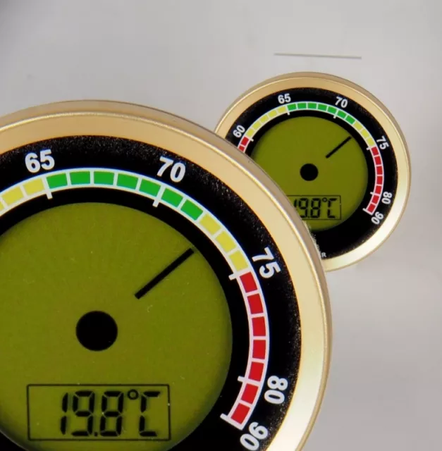 Caliber 4R Präzisions-Hygrometer +/-1 % RF gold