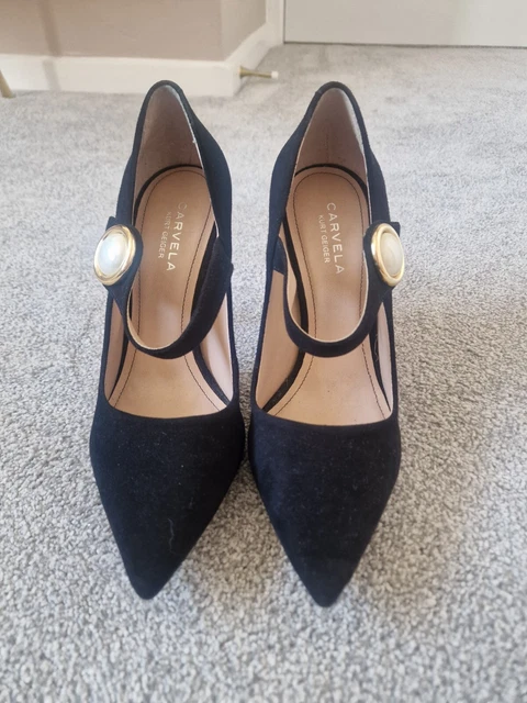 Escarpins Compensés Kurt Geiger/Carvela - Daim Noir - Taille 40 - Plateforme