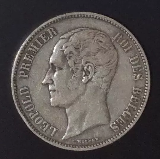 Belgique - 5 Francs Leopold 1er 1851 - Argent