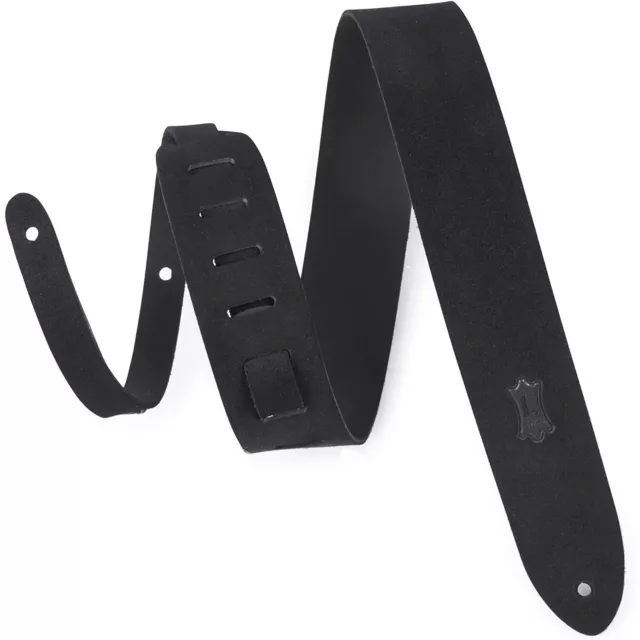 Levy's Suede Leather 2 Inch Extra Long Guitar Strap, Black (NEW)