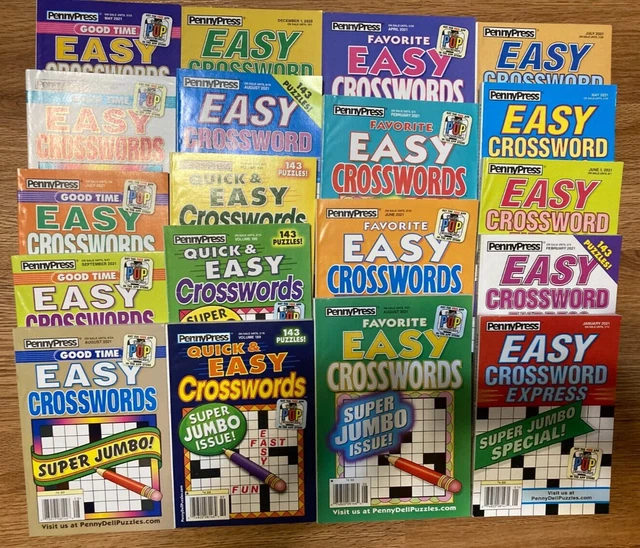 Lot of 8 all easy dell penny press crossword puzzle books express favorite  good $45.86 - picclick au
