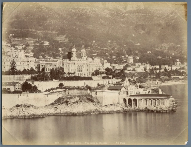 Tirage Photographique Albuminé Vintage "Au Café" - Circa 1880, Format 11x16 Cm