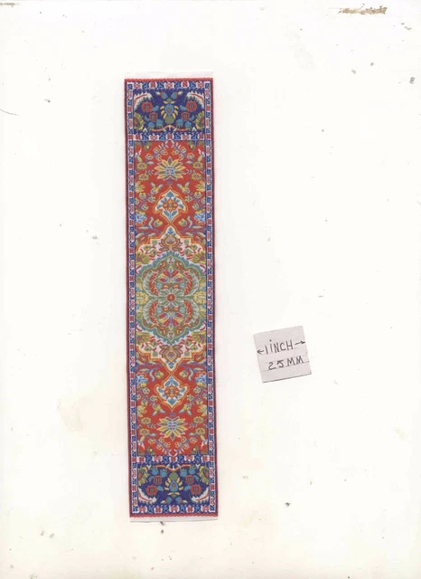 Rug  100R Runner  miniature dollhouse woven carpet 1pc 1/12 scale