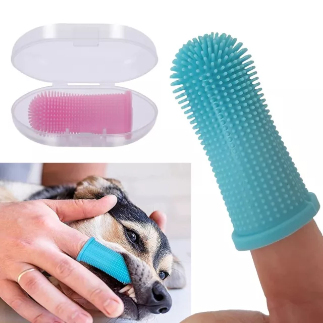 Doigt d'animal de compagnie Mauvaise haleine Nettoyage des dents Brosse à dents