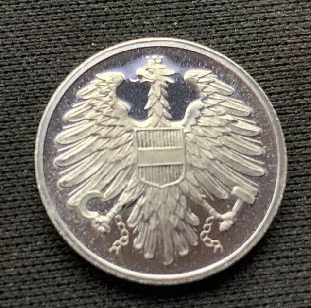 1972 Austria 2 Groschen Coin PROOF  ( Mintage 132K )  Rare World Coin     #N72 2