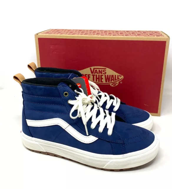 VANS Sk8-Hi MTE-1 Shoe High Top Blue White Nubuck Men’s Size Boots VN0A5HZYA07