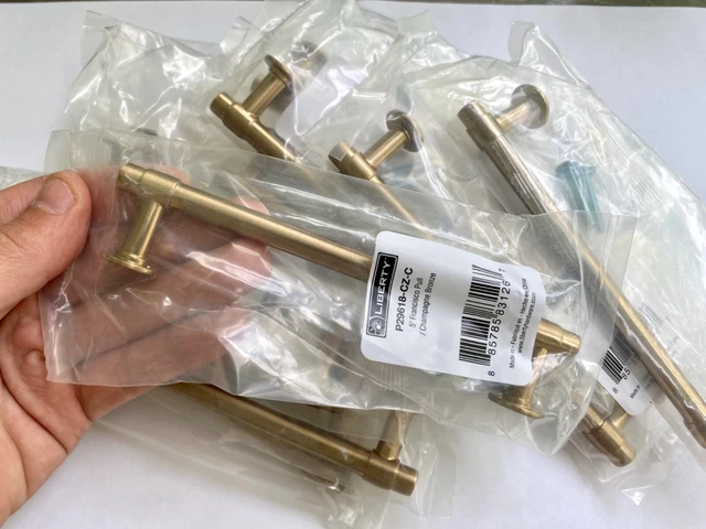 12 Liberty 5 inch 5” Francisco Gold Round Bar Drawer Pull in Champagne Bronze