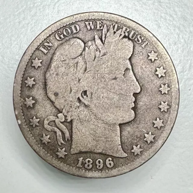 1896-S   Barber Half Dollar  VG+ GREAT EXAMPLE COIN!!!