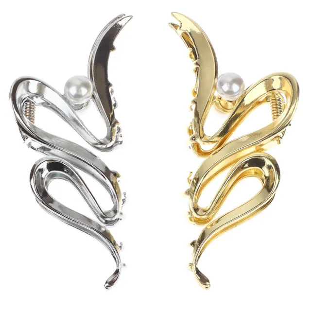 1Pc Women Metal Hair Claw Hollow Hair Clips Elegant Irregular Ponytail Claw Clip