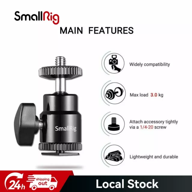 SmallRig LCD Monitor Camera Hot Shoe Adapter 1/4" Shoe Mount with 1/4" Screw 761