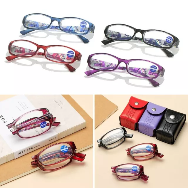 Blue Ray Blocking Square Eyeglasses Foldable Hyperopia Glasses  Men Women