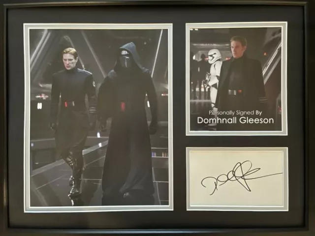 Signed Framed Domhnall Gleeson General Hux Star Wars Last Jedi Rise Of Skywalker