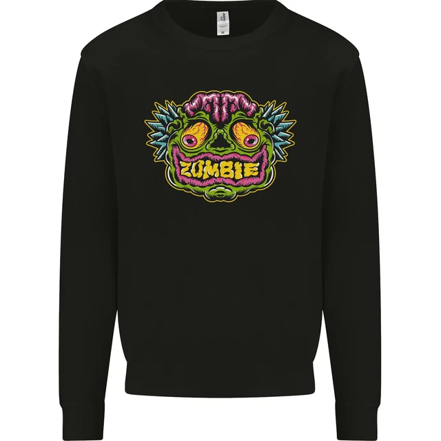 Halloween Zombie Face Kids Sweatshirt Jumper