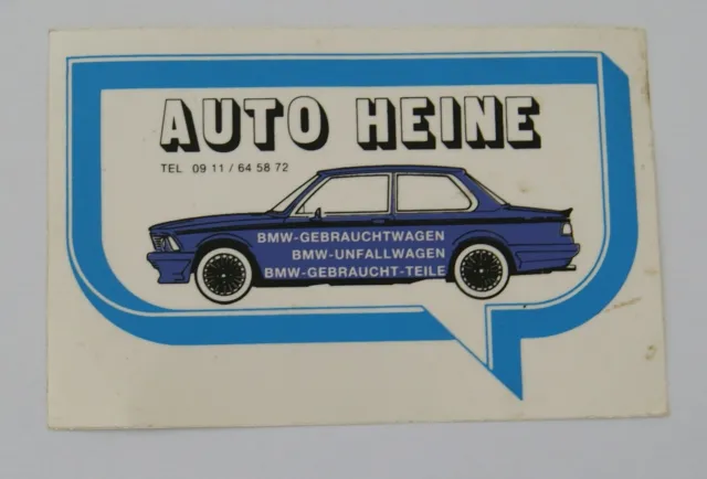ADESIVO PER AUTO Heine Nuremberg Officina BMW 3er E21 Oldtimer
