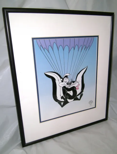 Pepe Le Pew "Taking the Leap" Limited Edition Sericel Print w/ COA - Framed - WB