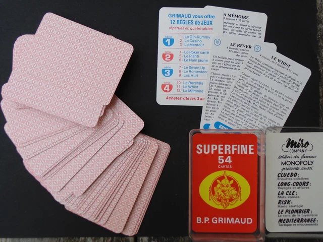 7 jeux de 54 cartes Grimaud Doat